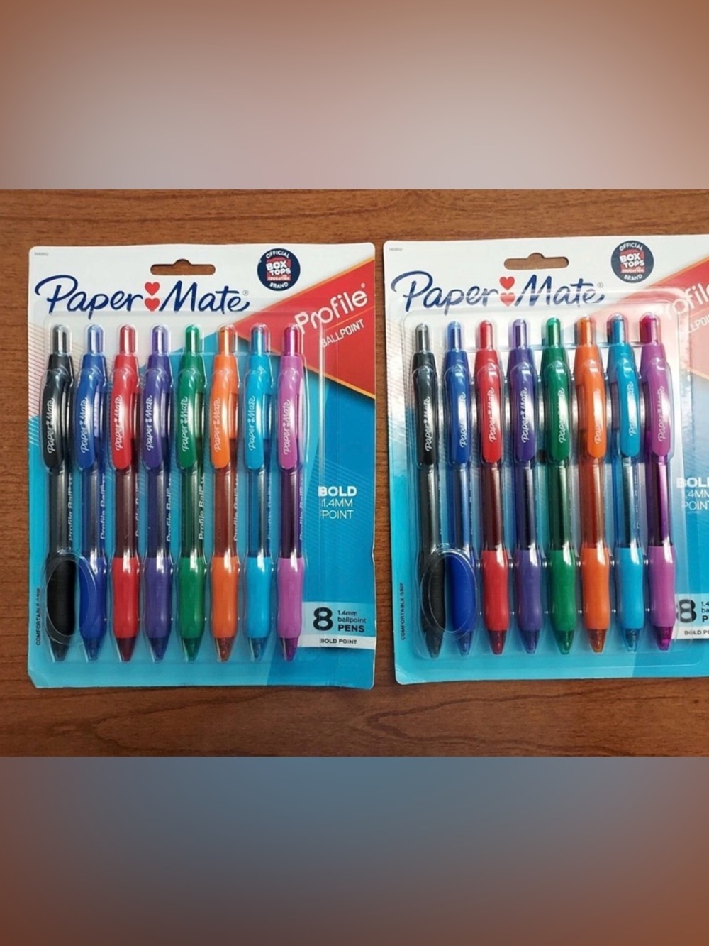 Paper Mate Profile Ballpoint Retractable Pens, Assorted Ink Bold Tip, 2 Pks Of 8